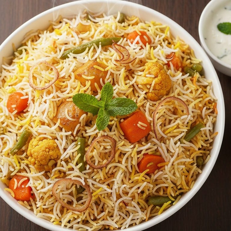 Vegetable Dum Biryani (NF, GF).