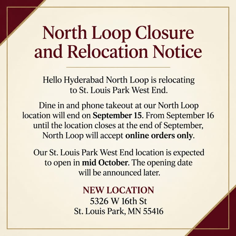 North Loop Closure and Relocation Notice