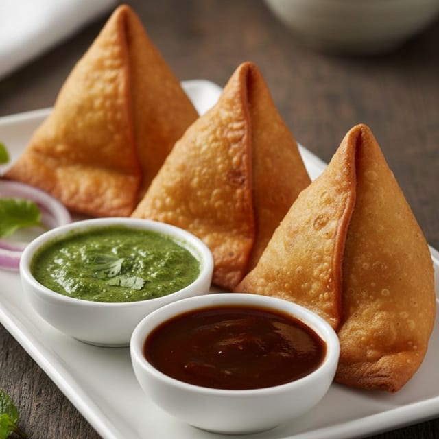 Vegetable Samosa (V, NF, DF).