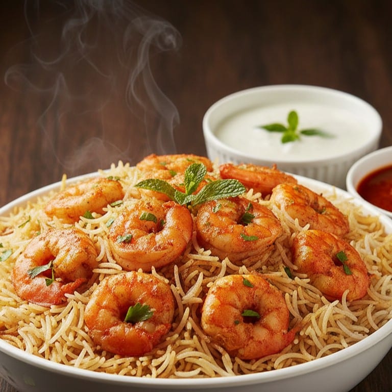 Shrimp Biryani (NF).