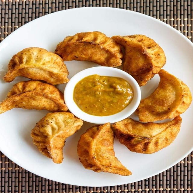Fried Veg Momo (V, DF, NF).