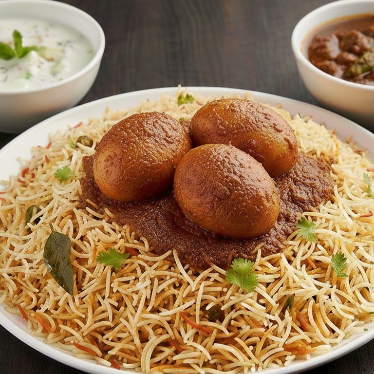 Hyderabadi Egg Biryani (NF, GF).