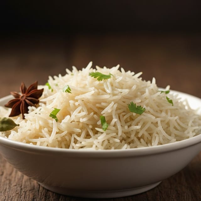 Basmati Rice (V, GF, NF, DF).