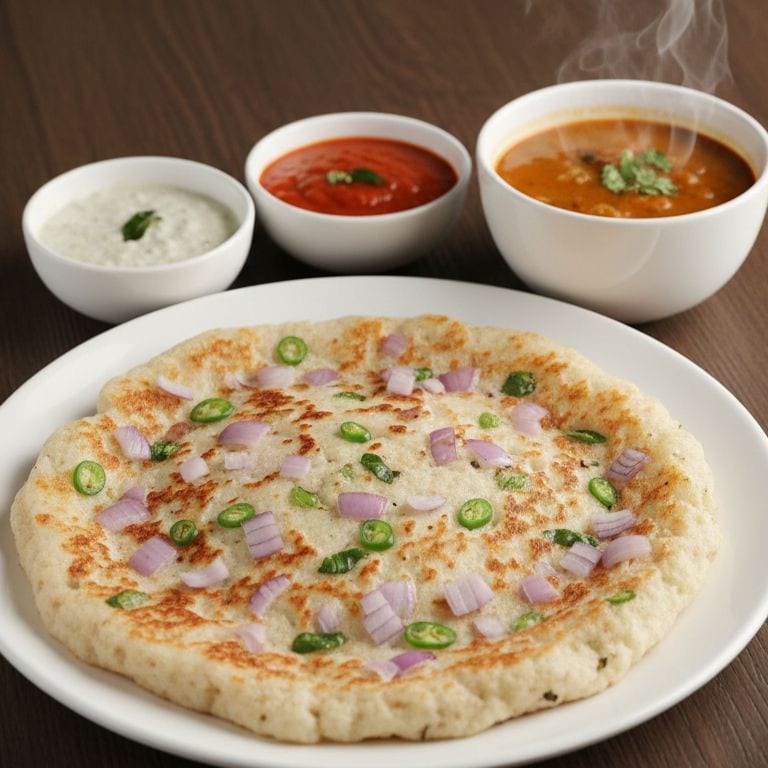 Onion Chilli Uthappam.