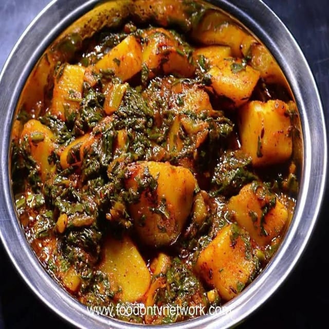 Palak Aloo (V, NF, DF, GF).
