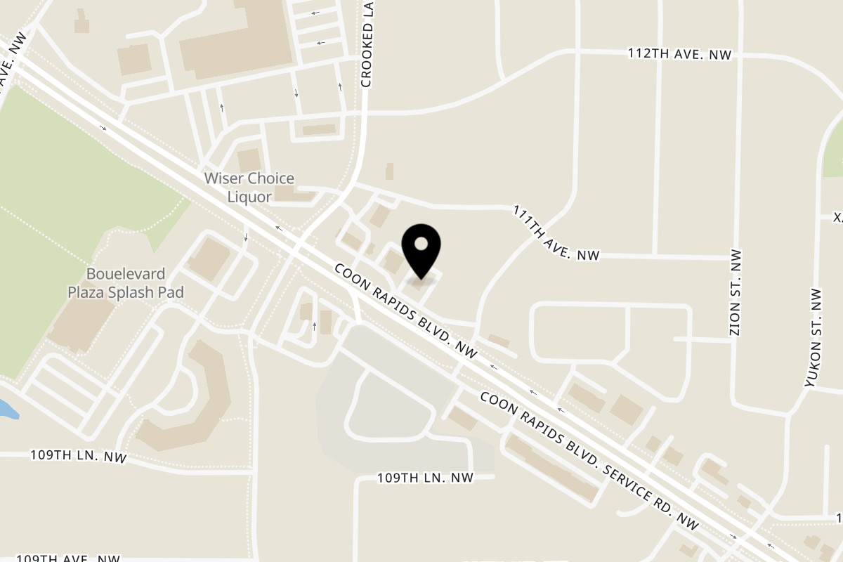 Map showing the location of Hello! Hyderabad Coon Rapids on 2711 Coon Rapids Blvd NW in Coon Rapids